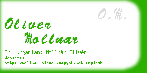 oliver mollnar business card
